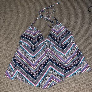 💜3/$12 Tie Strap Tankini Swimsuit Top